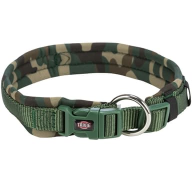 Premium-kaulus, erittäin leveä neopreenipehmuste, M–L: 42–48 cm/20 mm, naamiointi/