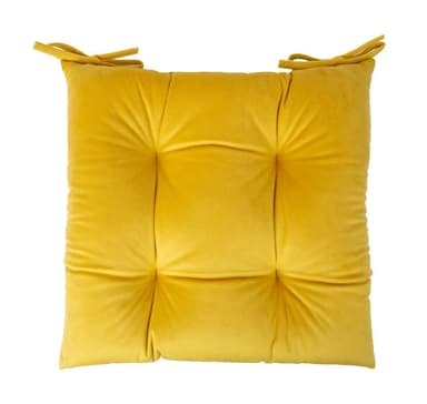 Tuolin tyyny VELVET 2, 40x40cm, keltainen