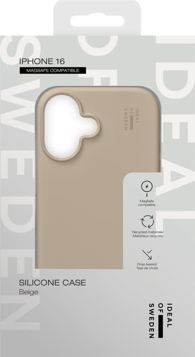 iDeal of Sweden Silicone iPhone 16 suojakuori (beige)