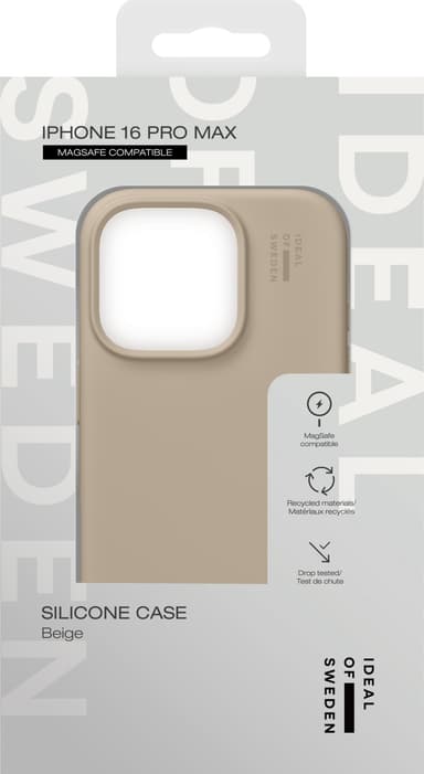 iDeal of Sweden Silicone iPhone 16 Pro Max suojakuori (beige)