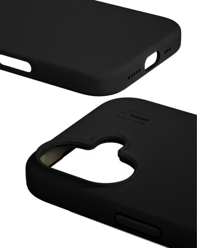 iDeal of Sweden Silicone iPhone 16 suojakuori (musta)