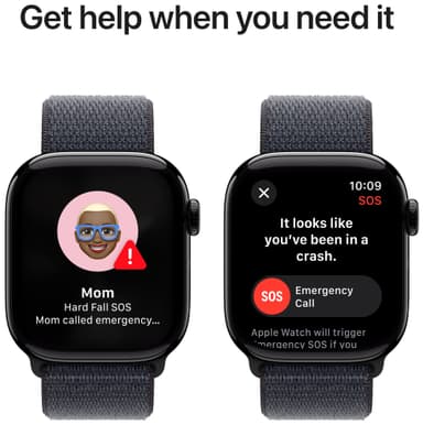 Apple Watch S10 42mm GPS+Cel (peilimusta alum./musteenv. Sport Loop)