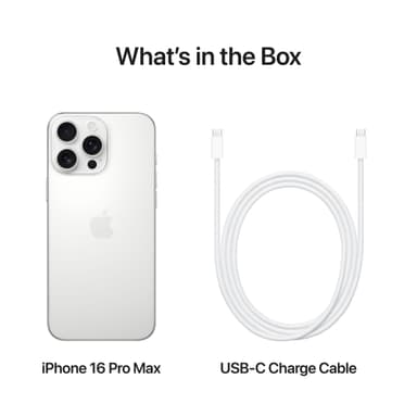 iPhone 16 Pro Max 5G älypuhelin 512 GB valkotitaani