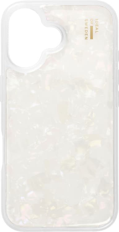 Ideal of Sweden iPhone 16 suojakuori (Pearlized White)