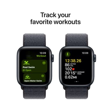 Apple Watch SE 2nd Gen 40mm LTE (keskiyö alu./musteenv. Sport Loop)