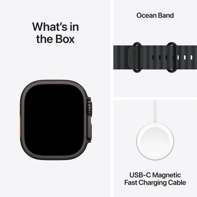 Apple Watch Ultra 2 49mm GPS+CEL (mustatitaani/musta Ocean Band)