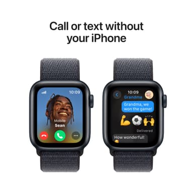 Apple Watch SE 2nd Gen 40mm LTE (keskiyö alu./musteenv. Sport Loop)