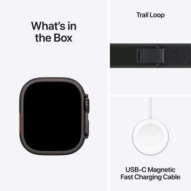 Apple Watch Ultra 2 49mm GPS+CEL (mustatitaani/musta Trail Loop) M/L