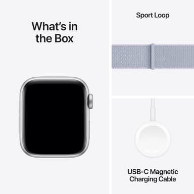 Apple Watch SE 2nd Gen 40mm LTE (hopea alumiini/sinertävä Sport Loop)
