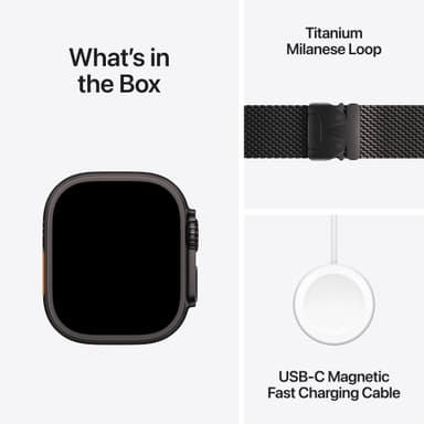 Apple Watch Ultra 2 49mm GPS+CEL (mustatit./mustatit. Milanese Loop) L
