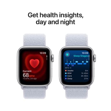Apple Watch SE 2nd Gen 40mm LTE (hopea alumiini/sinertävä Sport Loop)