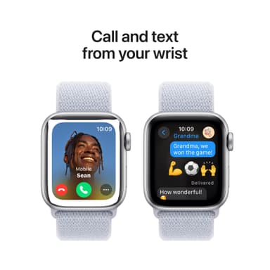 Apple Watch SE 2nd Gen 40mm LTE (hopea alumiini/sinertävä Sport Loop)