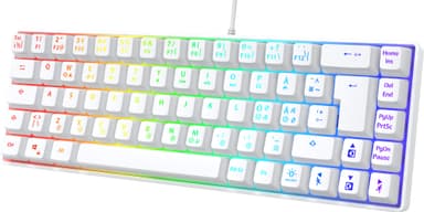 Next MX6 mini 65 RGB pelinäppäimistö (kalvokytkimet, valkoinen)