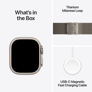 Apple Watch Ultra 2 49mm GPS+CEL (luonnont./luonnont. Milanese Loop) L