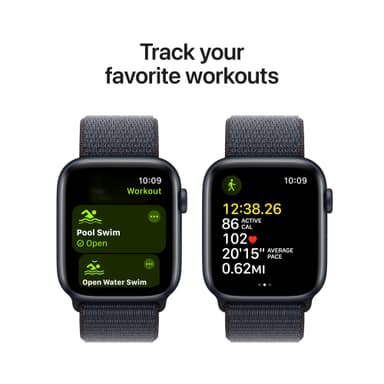 Apple Watch SE 2nd Gen 44mm LTE (keskiyöns. alu/musteenv. Sport Loop)