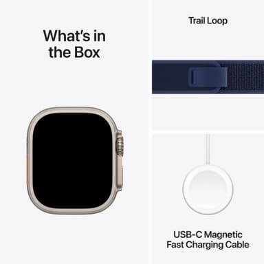 Apple Watch Ultra 2 49mm GPS+CEL (luonnontitaani/sin. Trail Loop) M/L