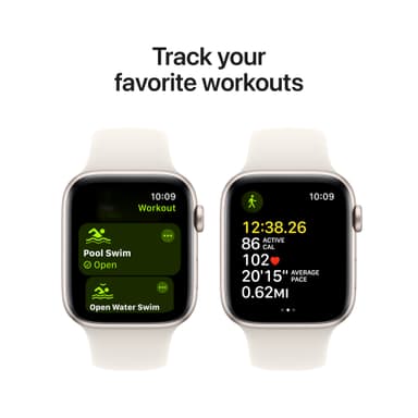 Apple Watch SE 2nd Gen 44mm GPS (tähtiv. alu./tähtiv. Sport Band S/M)