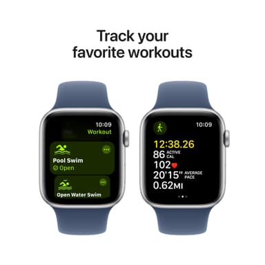Apple Watch SE 2nd Gen 44mm GPS (hopea alu./farkunsin. Sport Band S/M)