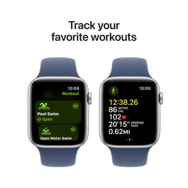 Apple Watch SE 2nd Gen 44mm GPS (hopea alu./farkunsin. Sport Band M/L)