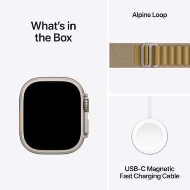 Apple Watch Ultra 2 49mm GPS+CEL (luonnonv. tit./sahar. Alpine Loop) L