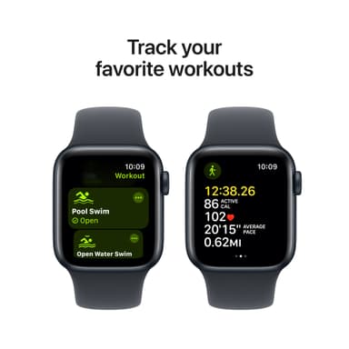 Apple Watch SE 2nd Gen 40mm LTE (keskiyö alu./keskiyö Sport Band M/L)