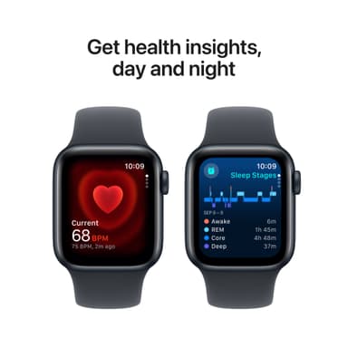 Apple Watch SE 2nd Gen 40mm LTE (keskiyö alu./keskiyö Sport Band M/L)
