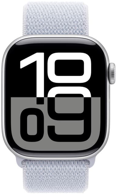 Apple Watch S10 46mm GPS+Cel (hopea alumiini/sinertävä Sport Loop)