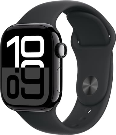 Apple Watch S10 42mm GPS+Cel (peilimusta alum./musta Sport Band) M/L