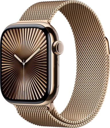 Apple Watch S10 46mm GPS+Cel (kulta titaani/kulta Milanese Loop) M/L