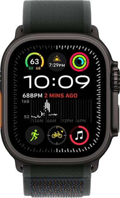 Apple Watch Ultra 2 49mm GPS+CEL (mustatitaani/musta Trail Loop) S/M