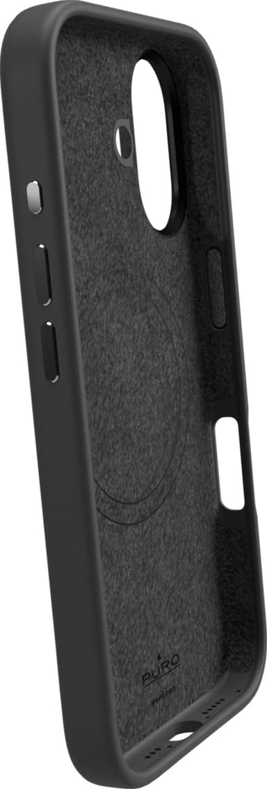 Puro Icon Mag Pro iPhone 16 Plus suojakuori (musta)