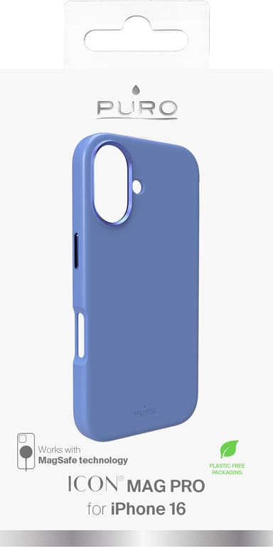 Puro Icon Mag Pro iPhone 16 suojakuori (sininen)
