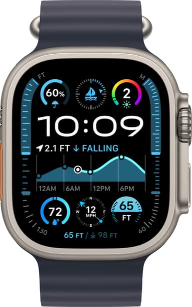 Apple Watch Ultra 2 49mm GPS+CEL (luonnontitaani/laivast. Ocean Band)