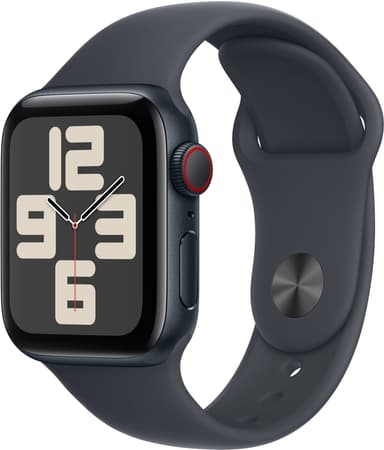Apple Watch SE 2nd Gen 40mm LTE (keskiyö alu./keskiyö Sport Band M/L)