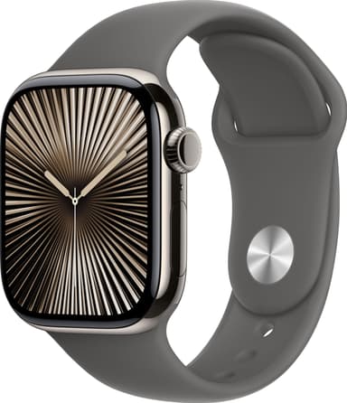Apple Watch S10 42mm GPS+Cel (luonnonv. tit./kivih. Sport Band) S/M