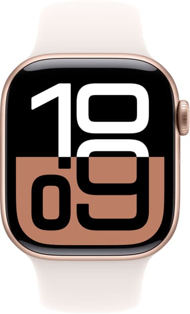 Apple Watch S10 46mm GPS+Cel (ruusukulta alum./punanh. Sport Band) S/M