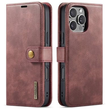 Lompakkokotelo DG-Ming 2i1 iPhone 16 Pro - Punainen