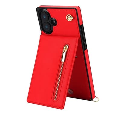 Zipper kaulakorukuori iPhone 16 Plus - Punainen
