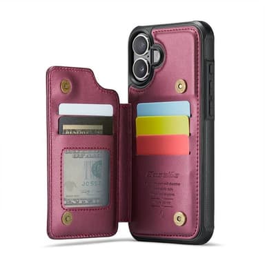 CaseMe puhelimenkotelo C22 iPhone 16 Plus - Viininpunainen