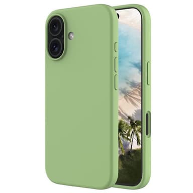Liquid silikonisuoja iPhone 16 Plus - Matcha Green