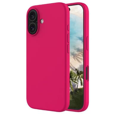 Liquid silikonikuori iPhone 16 - Dragon Fruit