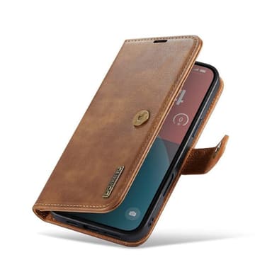 Lompakkokotelo DG-Ming 2i1 iPhone 16 Plus - Ruskea