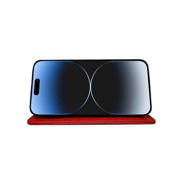 Lompakkokotelo 3-kortti iPhone 16 Plus - Punainen