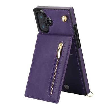 Zipper kaulakorukuori iPhone 16 Plus - Violetti