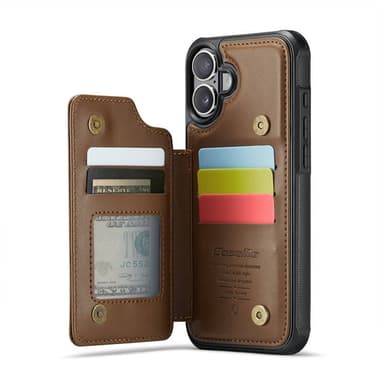 CaseMe puhelimenkotelo C22 iPhone 16 Plus - Ruskea