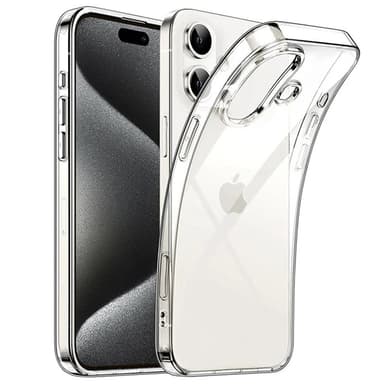 Silikonikotelo läpinäkyvä iPhone 16 Plus
