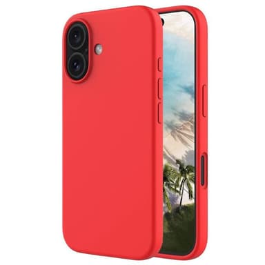 Liquid silikonisuoja iPhone 16 Plus - China Red