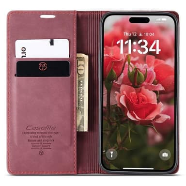 CaseMe puhelimenkotelo 013 iPhone 16 Plus - Viininpunainen