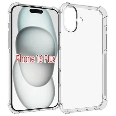 Iskunkestävä silikonikuori iPhone 16 Plus