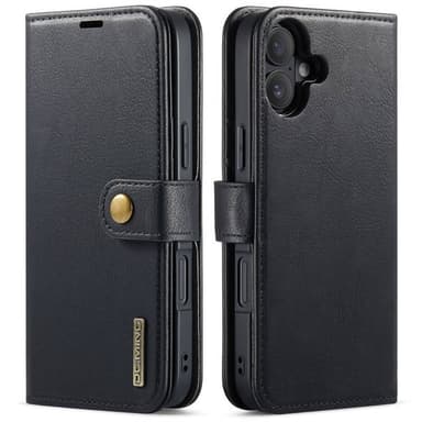 Lompakkokotelo DG-Ming 2i1 iPhone 16 Plus - Musta